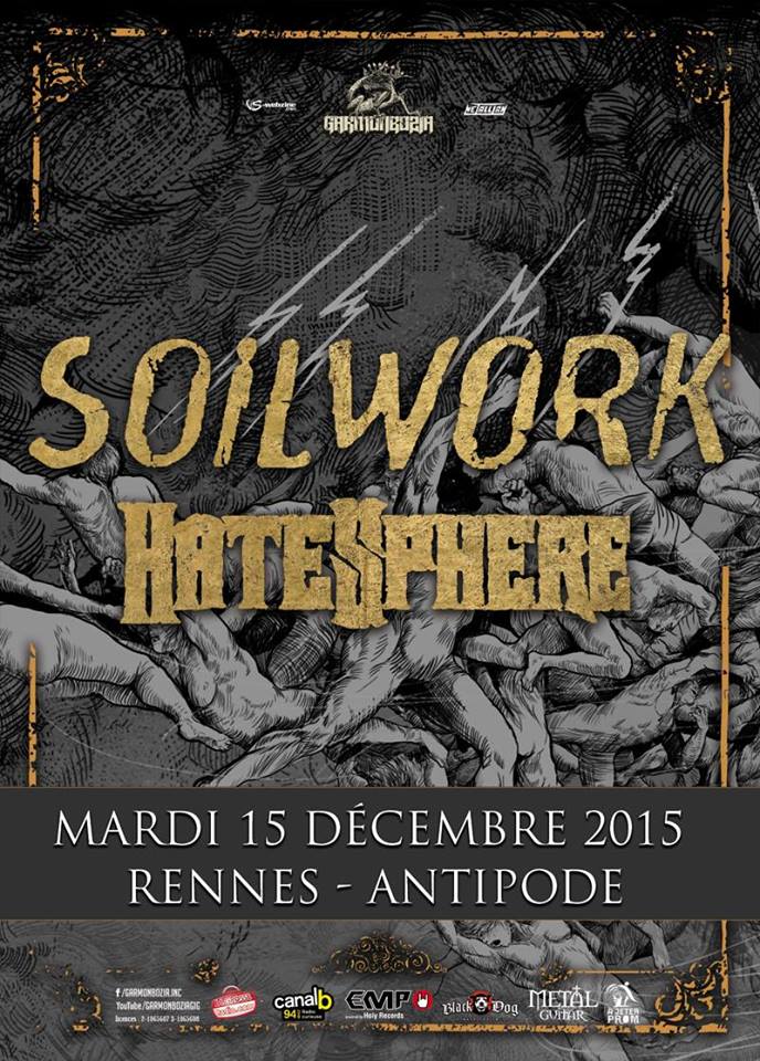 Soilwork et Hatesphere à l&rsquo;Antipode le 15 décembre
