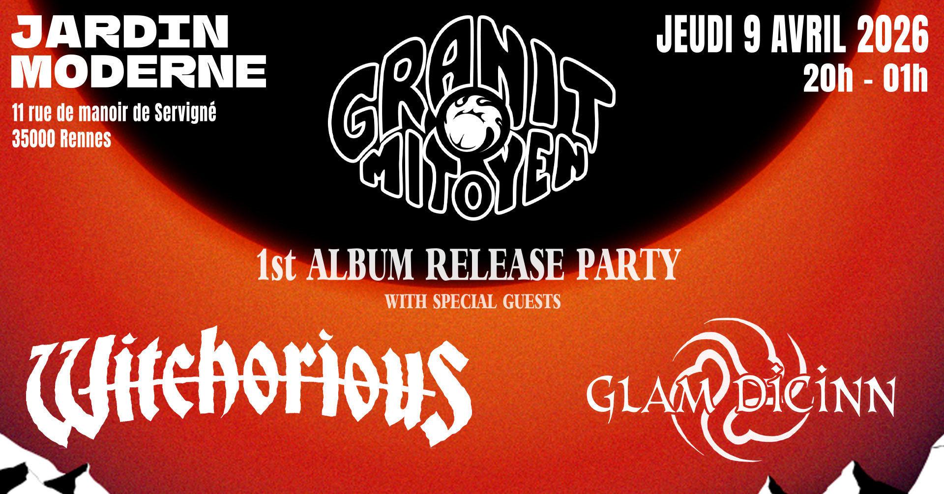 Release Party de Granit Mitoyen au Jardin Moderne