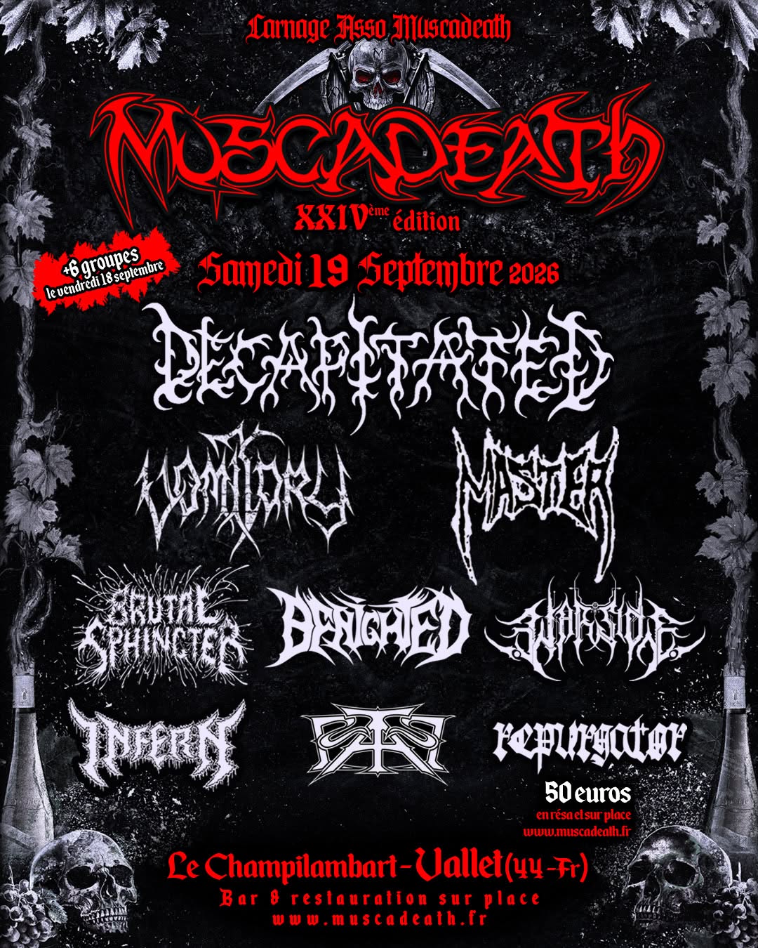 Muscadeath Fest XXIV – samedi 19